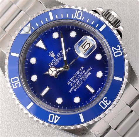 blue used rolex submariner|rolex submariner blue dial bezel.